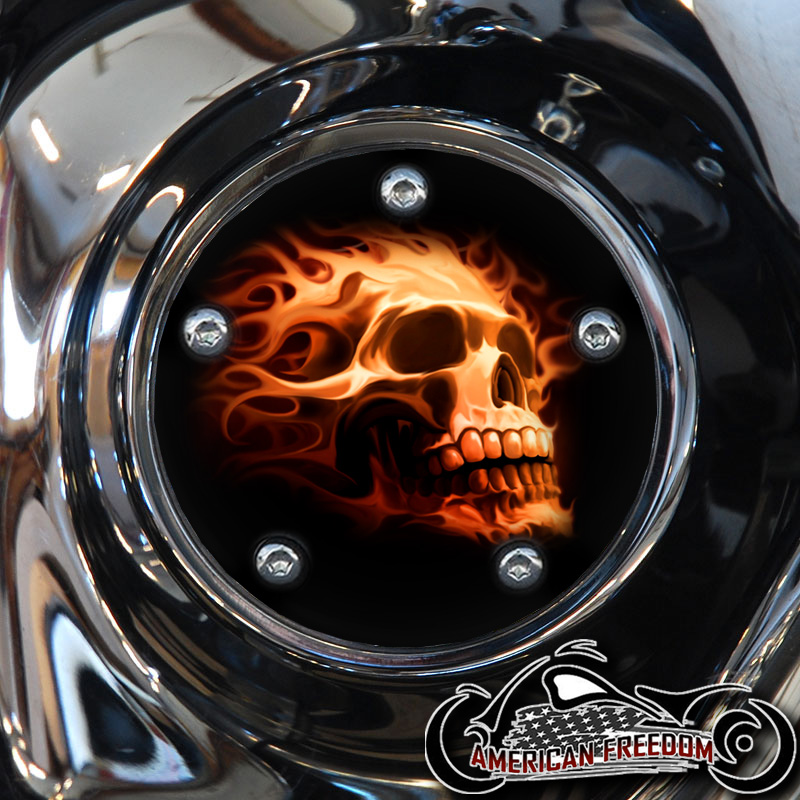 Custom Timing Cover - Fire Skull